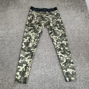 Eastbay Leggings Mens XL Green Camouflage Compression Jersey Polyester Spandex